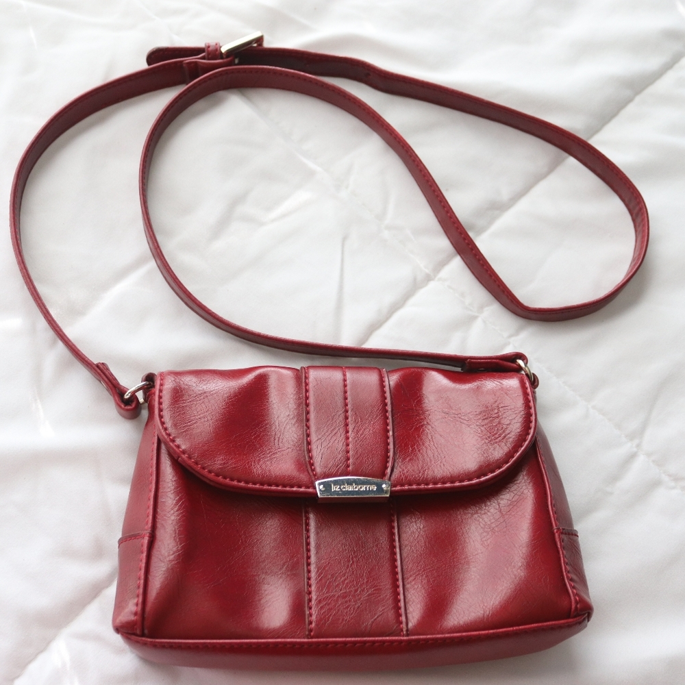Liz Claiborne Vintage Red Crossbody Purse
